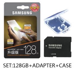 Samsung New U3 Micro Sd 256GB 128GB 64GB Sdxc U1 32GB 16GB Sdhc CLASS10 Tf Cf... - 128GB And Adapter