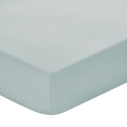 Cotton 200 Thread Count Fitted SHEET - Duck Egg - Single 92 X 192 X 30CM