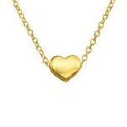 Goldie Gold Plated 925 Sterling Silver Heart Necklace Size 7X6MM On 45CM Chain