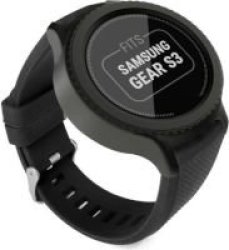 Tuff-Luv Small Silicone Replacement Strap for Samsung Galaxy Gear S3 Classic & Frontier in Black
