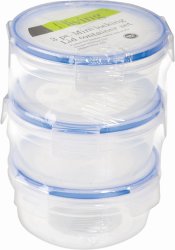 Food Container Plastic Round 3PCS