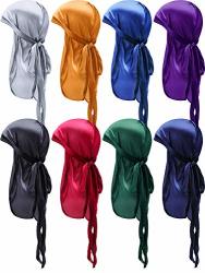 12Pcs Durag Pack, Durags for Men Silky, Silk Durag for Men Women Waves  Satin NEW