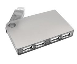 Silver USB 4 Port Hub Non Returnable