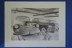 A Signed Ltd Edition Print 224 Of 250 A Trio Of Unrestored 1940's Cadillacs By Dean Scott Simon