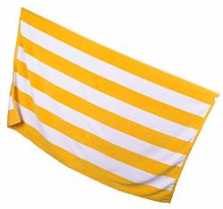 Cabana Stripe Cotton Super Absorbent Beach Bath Pool Spa Towel 1 Towel Yellow