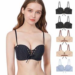 Eleplus Push Up Bras For Women Seamless Padded Brassiere Comfort Wireless  Bras Pack Of 5 2BK2BE1BL 32B Prices, Shop Deals Online