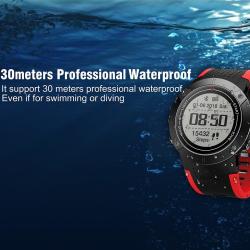 Razorbill Goods Smartwatch Waterproof 30 Meter Fitness Heart Rate Music Bluetooth With Advanced Gps Color-blackred