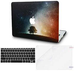 Kecc Laptop Case For New Macbook Air 13" Retina 2020 2019 2018 Touch Id W keyboard Cover + Screen Protector Plastic Hard Shell A1932 3 In 1 Bundle Lonely Tree