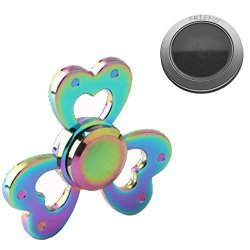 Zezi Metal Playful Fidget Heart-shaped Spinner Toys For Hand
