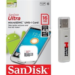 Sandisk Ultra 16GB Microsd Hc Class 10 UHS-1 Mobile Memory Card For Samsung Galaxy J3 J1 Nxt Ace A9 A7 A5 A3 Tab A