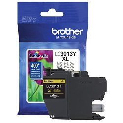 BrOther Genuine LC3013Y Single Pack High Yield Yellow Ink Cartridge Page Yield Up To 400 Pages LC3013 Amazon Dash Replenishment Cartridge