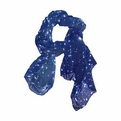 Galaxy Stars Space Starry Universe Night Sky Women Fashion Light Weight Print Scarves Scarf Gorgeous Shawl Wrap-various Colors