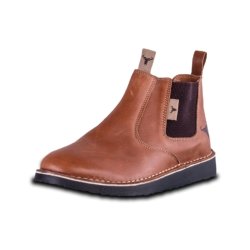 Buffalo Chelsea Pull Up Leather Shoes Tan