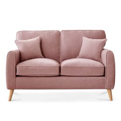 Amy Velvet 2 Seater Sofa couch - Pink