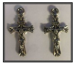 2.5CM Silver Double Sided Crucifix
