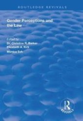 Gender Perceptions And The Law Paperback
