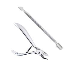 Nipper Cuticle With Cuticle Pusher-professional Grade Stainless Steel Cuticle Remover & Cutter-durable Manicure And Pedicure Tool-beauty Tool Perfect For Fingernails And Toenails A