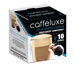 Caffeluxe Flat White Coffee 10 Capsules Single Serve Dolce Gusto Compatible