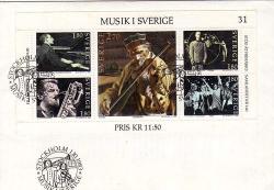 Sweden 1983 "world Music Day" MINI Sheet On Fdc & MINI Sheet Umm. Sg Ms 1170. Cat 6 25 Pounds.