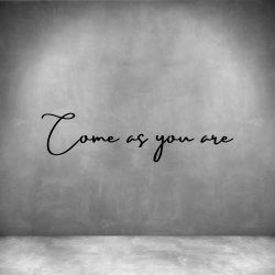 Come As You Are - L 450MM Matt Silver Font 2