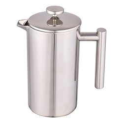 Giantex 34 Oz Double Wall Stainless Steel Coffee Plunger 8-CUP French Coffee Press Maker