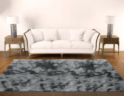 150 X 180CM Plush Two Tone Fluffy Carpet - Shaggy & Foldable Rugs