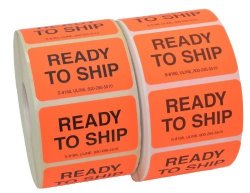 Uline Ready To Ship Labels 1 1 4 X 2" Pack Of 2 1000 Stickers roll
