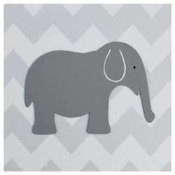 Chevron Elephant Canvas Painting Straight Trunk