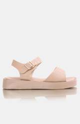 Ladies Croc Sandals - Taupe - Taupe UK 3