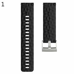MCHOME11 Watch Band Compatible With Suunto Spartan Silicone Watch Band Strap Wristband For Suunto Spartan Sport Wrist Hr Baro Black 1