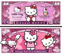 Hello Kitty One Million Dollar Bill