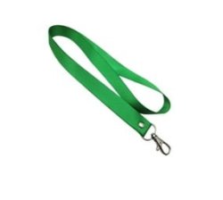 Neck Lanyard With Metal Clip Green