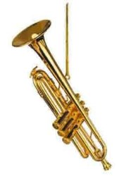Brass 4.5 Gold Trumpet Musical Music Instrument Replica Ornament