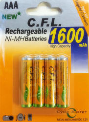Aaa Rechargeable Batteries 1600mah 4pcs