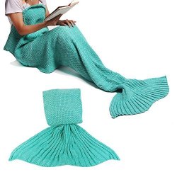 Mermaid Tail Blanket Crochet Mermaid Blanket For Adult And Children Pretty Handy Knitted Mermaid Tail All Seasons Sleeping Blankets Sofa Air Conditioning Blanket Sleeping Bags