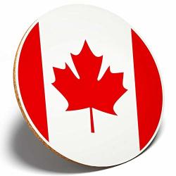 1 X Cool Canada Flag Map - Round Coaster Kitchen Student Kids Gift 9017