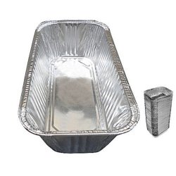 AllTopBargains 25 Pack 3 Lb Aluminum Foil Loaf Pan Disposable Bread Container Baking Tins New