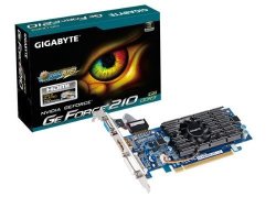 Gigabyte GV-N210D3-1GI Geforce 210 1GB 64-BIT DDR3 PCI Express 2.0 X16 Hdcp Ready Low Profile Ready Video Card Retail Box 2 Year Limit Warranty