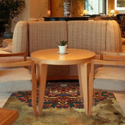 Pag Floor Sticker Vintage Tea Table Decor Waterproof Anti Skid Floor Decal Home Improvement