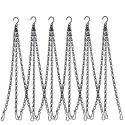 Skyoo 6 Pack Hanging Chain Flower Pot Basket Replacement Chain Hanger For Bird Feeders Planters Lanterns And Ornaments 24 Inch
