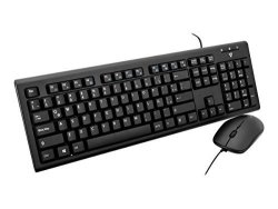 V7 Wired Keyboard And Mouse Combo With Spanish Layout Black - CKU200MX