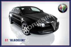 Alfa Romeo Gt Blackline - Classic Metal Sign