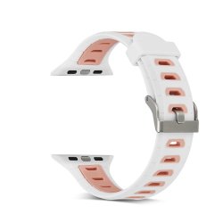 Sports 2 Band For Apple Watch - White & Pink 42MM