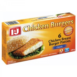 IJ Chicken Breast Burger Patties 400g