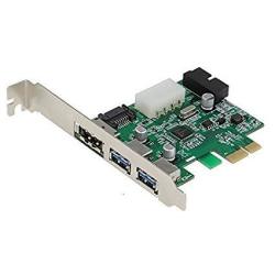 SEDNA - PCI Express 4 Port USB 3.0 2 External + 2 Port Internal 20 Pin + 1 Port Pesata Adapter - Nec Renesas UPD720201 Chipset