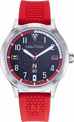 Nautica Men's Crissy Field NAPCFS901 Red Silicone Quartz Fashion Watch