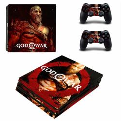 PS4 Pro Console And Controller Skin Set - God Of War Kratos Gaming Vinyl Skin Cover By Mr Wonderful Skin
