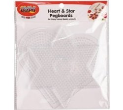 Hama Beads Pegboard - Heart & Star