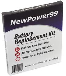 NEWPOWER99 Battery Replacement Kit With Battery Instructions And Tools For Samsung Galaxy Tab 4 10.1 SM-T537R4