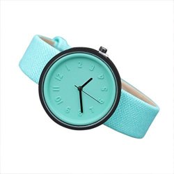 Myrbt Simple Fashion Canvas Band Wrist Watch Analog Quartz Bracelet Casual Watches For Women And Men Mint Green